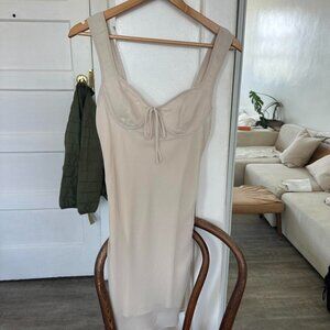Nia dress with tie detail  white or cream very pretty! never worn
